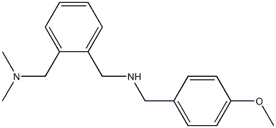 ({2-[(dimethylamino)methyl]phenyl}methyl)[(4-methoxyphenyl)methyl]amine Struktur