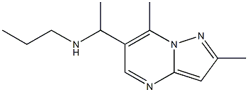 (1-{2,7-dimethylpyrazolo[1,5-a]pyrimidin-6-yl}ethyl)(propyl)amine Struktur