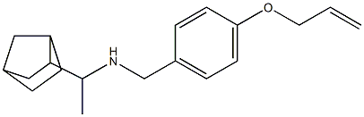 (1-{bicyclo[2.2.1]heptan-2-yl}ethyl)({[4-(prop-2-en-1-yloxy)phenyl]methyl})amine Struktur