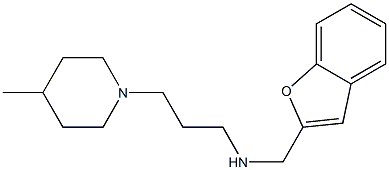 (1-benzofuran-2-ylmethyl)[3-(4-methylpiperidin-1-yl)propyl]amine Struktur