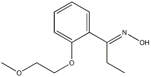 (1E)-1-[2-(2-methoxyethoxy)phenyl]propan-1-one oxime Struktur