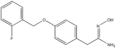 (1Z)-2-{4-[(2-fluorobenzyl)oxy]phenyl}-N'-hydroxyethanimidamide Struktur