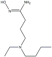 (1Z)-4-[butyl(ethyl)amino]-N'-hydroxybutanimidamide Struktur