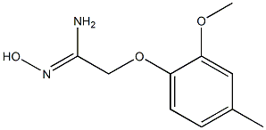 (1Z)-N'-hydroxy-2-(2-methoxy-4-methylphenoxy)ethanimidamide Struktur