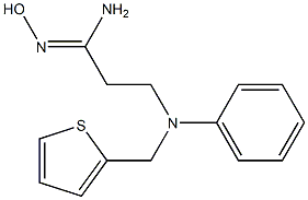 (1Z)-N'-hydroxy-3-[phenyl(thien-2-ylmethyl)amino]propanimidamide Struktur