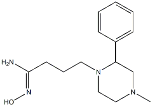 (1Z)-N'-hydroxy-4-(4-methyl-2-phenylpiperazin-1-yl)butanimidamide Struktur