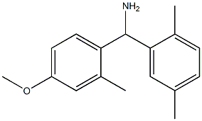 (2,5-dimethylphenyl)(4-methoxy-2-methylphenyl)methanamine Struktur