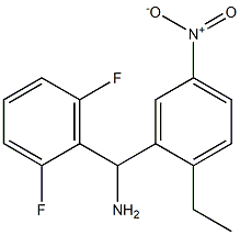 (2,6-difluorophenyl)(2-ethyl-5-nitrophenyl)methanamine Struktur