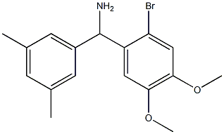 (2-bromo-4,5-dimethoxyphenyl)(3,5-dimethylphenyl)methanamine Struktur