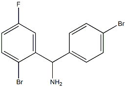 (2-bromo-5-fluorophenyl)(4-bromophenyl)methanamine Struktur