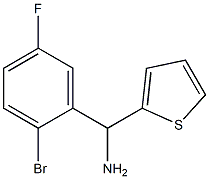 (2-bromo-5-fluorophenyl)(thiophen-2-yl)methanamine Struktur