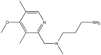 (3-aminopropyl)[(4-methoxy-3,5-dimethylpyridin-2-yl)methyl]methylamine Struktur