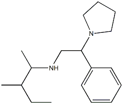 (3-methylpentan-2-yl)[2-phenyl-2-(pyrrolidin-1-yl)ethyl]amine Struktur