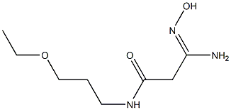 (3Z)-3-amino-N-(3-ethoxypropyl)-3-(hydroxyimino)propanamide Struktur