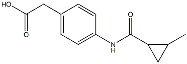 (4-{[(2-methylcyclopropyl)carbonyl]amino}phenyl)acetic acid Struktur