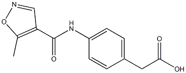 (4-{[(5-methylisoxazol-4-yl)carbonyl]amino}phenyl)acetic acid Struktur