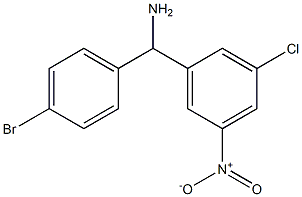 (4-bromophenyl)(3-chloro-5-nitrophenyl)methanamine Struktur