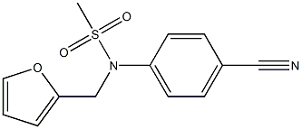 (4-cyanophenyl)-N-(furan-2-ylmethyl)methanesulfonamide Struktur