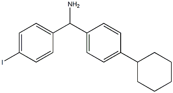 (4-cyclohexylphenyl)(4-iodophenyl)methanamine Struktur