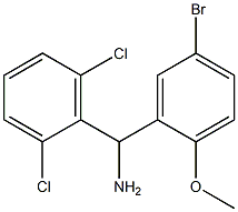 (5-bromo-2-methoxyphenyl)(2,6-dichlorophenyl)methanamine Struktur