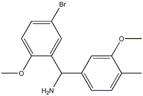 (5-bromo-2-methoxyphenyl)(3-methoxy-4-methylphenyl)methanamine Struktur