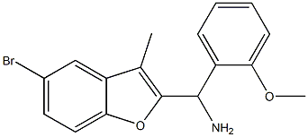 (5-bromo-3-methyl-1-benzofuran-2-yl)(2-methoxyphenyl)methanamine Struktur