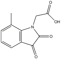 (7-methyl-2,3-dioxo-2,3-dihydro-1H-indol-1-yl)acetic acid Struktur