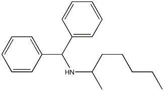 (diphenylmethyl)(heptan-2-yl)amine Struktur