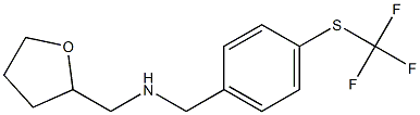 (oxolan-2-ylmethyl)({4-[(trifluoromethyl)sulfanyl]phenyl}methyl)amine Struktur