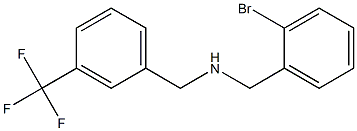 [(2-bromophenyl)methyl]({[3-(trifluoromethyl)phenyl]methyl})amine Struktur