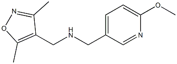 [(3,5-dimethyl-1,2-oxazol-4-yl)methyl][(6-methoxypyridin-3-yl)methyl]amine Struktur