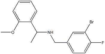 [(3-bromo-4-fluorophenyl)methyl][1-(2-methoxyphenyl)ethyl]amine Struktur