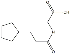 [(3-cyclopentylpropanoyl)(methyl)amino]acetic acid Struktur