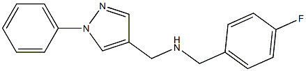 [(4-fluorophenyl)methyl][(1-phenyl-1H-pyrazol-4-yl)methyl]amine Struktur