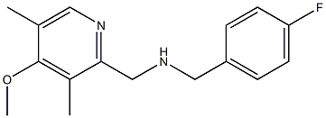 [(4-fluorophenyl)methyl][(4-methoxy-3,5-dimethylpyridin-2-yl)methyl]amine Struktur