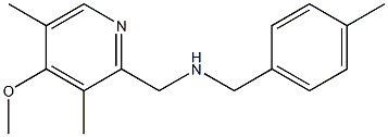 [(4-methoxy-3,5-dimethylpyridin-2-yl)methyl][(4-methylphenyl)methyl]amine Struktur