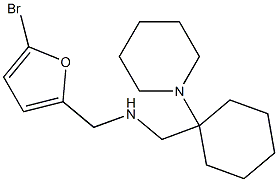 [(5-bromofuran-2-yl)methyl]({[1-(piperidin-1-yl)cyclohexyl]methyl})amine Struktur