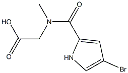 [[(4-bromo-1H-pyrrol-2-yl)carbonyl](methyl)amino]acetic acid Struktur