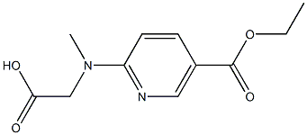 [[5-(ethoxycarbonyl)pyridin-2-yl](methyl)amino]acetic acid Struktur