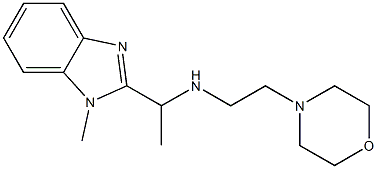 [1-(1-methyl-1H-1,3-benzodiazol-2-yl)ethyl][2-(morpholin-4-yl)ethyl]amine Struktur