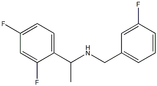 [1-(2,4-difluorophenyl)ethyl][(3-fluorophenyl)methyl]amine Struktur