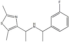 [1-(2,5-dimethyl-1,3-thiazol-4-yl)ethyl][1-(3-fluorophenyl)ethyl]amine Struktur