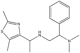 [1-(2,5-dimethyl-1,3-thiazol-4-yl)ethyl][2-(dimethylamino)-2-phenylethyl]amine Struktur