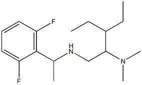 [1-(2,6-difluorophenyl)ethyl][2-(dimethylamino)-3-ethylpentyl]amine Struktur