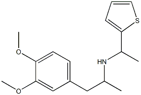 [1-(3,4-dimethoxyphenyl)propan-2-yl][1-(thiophen-2-yl)ethyl]amine Struktur