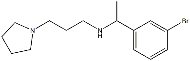 [1-(3-bromophenyl)ethyl][3-(pyrrolidin-1-yl)propyl]amine Struktur