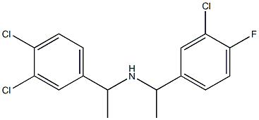 [1-(3-chloro-4-fluorophenyl)ethyl][1-(3,4-dichlorophenyl)ethyl]amine Struktur