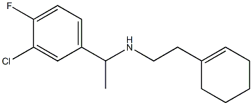 [1-(3-chloro-4-fluorophenyl)ethyl][2-(cyclohex-1-en-1-yl)ethyl]amine Struktur