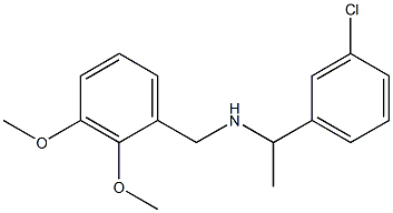 [1-(3-chlorophenyl)ethyl][(2,3-dimethoxyphenyl)methyl]amine Struktur