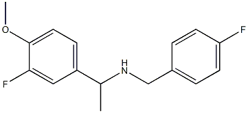 [1-(3-fluoro-4-methoxyphenyl)ethyl][(4-fluorophenyl)methyl]amine Struktur